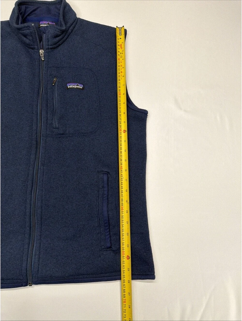Patagonia Vest Jacket Mens Large  Navy Fleece Better Sweater Full Zip Athleisure